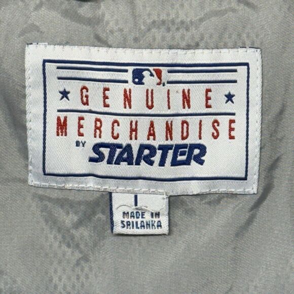 Vtg 90s New York Yankees MLB Starter Full Zip Windbreaker Light Jacket Men L EUC - Picture 6 of 12